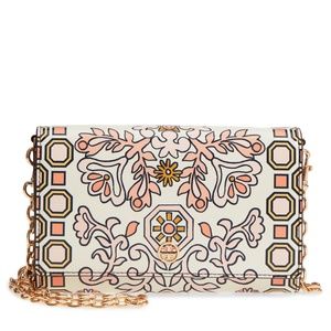 Hicks Garden Party Leather Wallet on a Chain